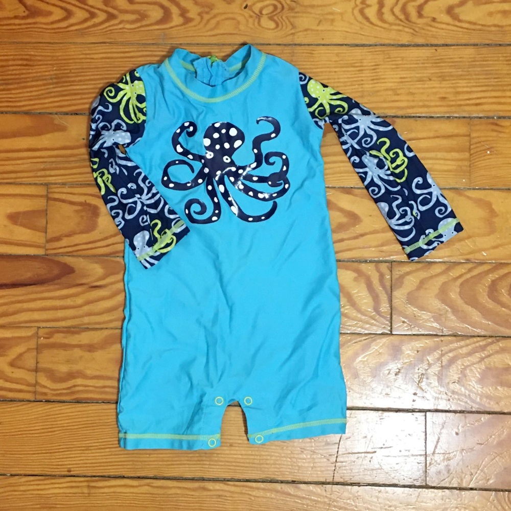 Hatley Baby Wet Suit Rash Guard Octopus Size 6-9M
